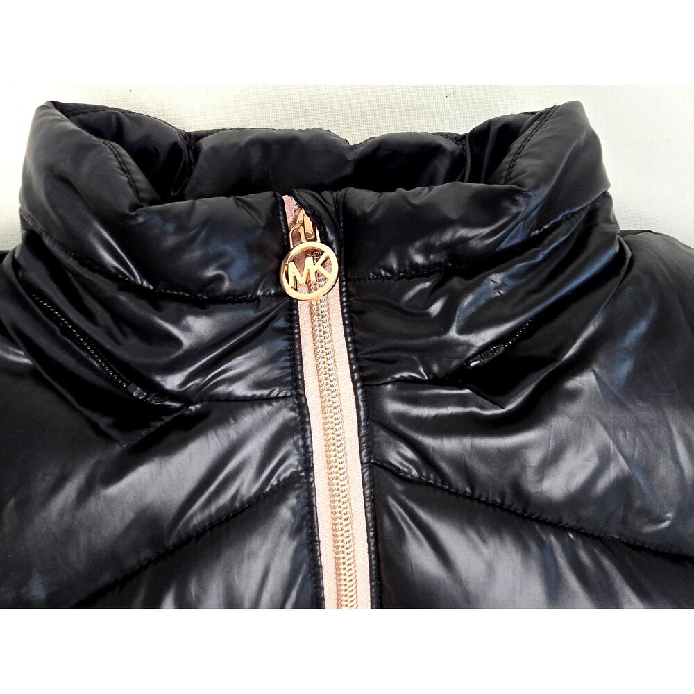 Michael Kors Puffer Jacket Insulated Fleece Lined Removable Hood Big Girls 10-12 - Picture 9 of 9